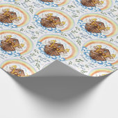 Papier Cadeau L'arc de Noé avec les animaux (Coin)
