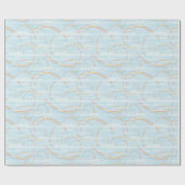 Papier Cadeau L'arc-en-ciel brille avec des nuages blancs dans l (Plat)