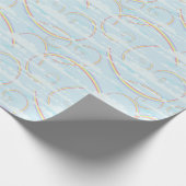 Papier Cadeau L'arc-en-ciel brille avec des nuages blancs dans l (Coin)