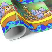 Papier Cadeau L'arche de Noé (Coin rond)