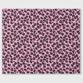 Papier Cadeau Large Pink Leopard Spots Animal Print Pattern (Plat)
