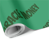 Papier Cadeau L'argent miracle est dans mes mains élégant (Coin rond)