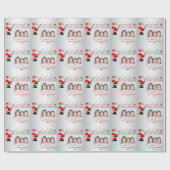 Papier Cadeau L'argent rouge | du père noël HOHOHO d'amusement (Plat)