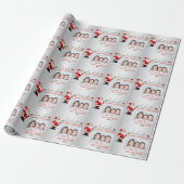 Papier Cadeau L'argent rouge | du père noël HOHOHO d'amusement (Déroulé)