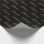 Papier Cadeau Larissa gold Design Lettering (Coin)