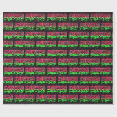 Papier Cadeau Larissa prénom Graffiti red green (Plat)