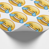 Papier Cadeau Larmes d'emoji de joie drôles (Coin)