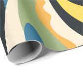 Papier Cadeau L'art Abstrait dynamique (Coin rond)