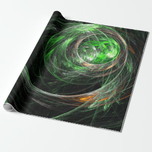 Papier Cadeau L'art Abstrait vert du monde entier