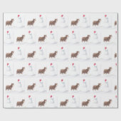 Papier Cadeau L'art australien Shepherd et Snowman Dog Wrapper P (Plat)