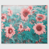 Papier Cadeau L'art de la découpage Turquoise de la floraison ro (Plat)