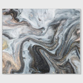 Papier Cadeau L'art de luxe à l'orientale. Tourbillon d'or, arti (Plat)