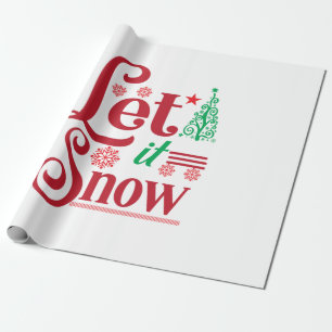 Papier Cadeau L'art de Noël, la neige