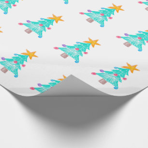 Papier Cadeau L'art de votre enfant pour Noël personnalisé