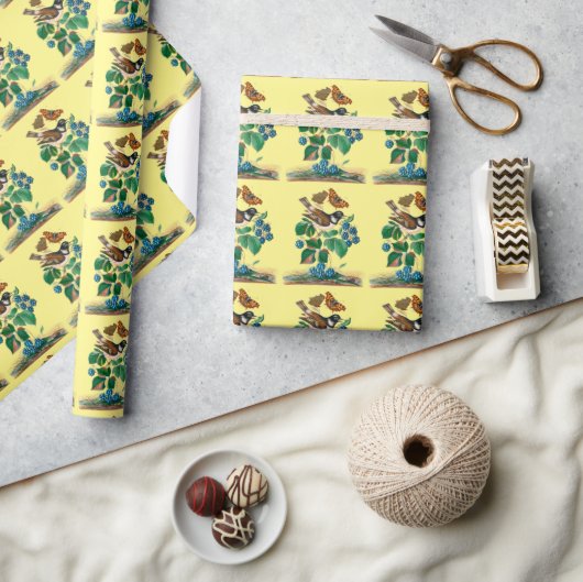 Papier Cadeau L'art des oiseaux vintages (Artisanat)