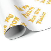 Papier Cadeau L'Art Du Texte Fondé Sur La Foi : Pas Ma Vision, M (Coin rond)