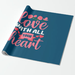 Papier Cadeau L'art maternel aime avec tout votre cœur