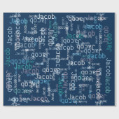 Papier Cadeau L'art moderne ajoutent le nom (Plat)