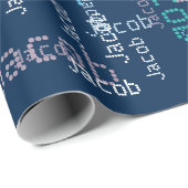 Papier Cadeau L'art moderne ajoutent le nom (Coin rond)