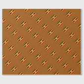 Papier Cadeau L'Art Vibrant Ouganda Inspiré Du Drapeau (Plat)