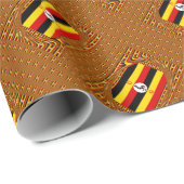 Papier Cadeau L'Art Vibrant Ouganda Inspiré Du Drapeau (Coin rond)