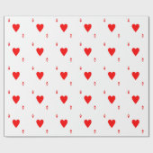 Papier Cadeau L'as des coeurs (Plat)
