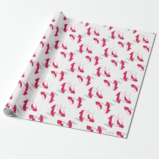 Papier Cadeau L'Assistant D'Oz™ | Motif Ruby Slippers™ (Déroulé)