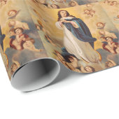 Papier Cadeau L'Assomption de la Vierge Marie (Coin rond)