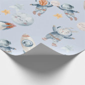 Papier Cadeau L'astronaute spatial Animaux Papier d'enveloppemen (Coin)