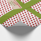 Papier Cadeau L'atelier rouge de Père Noël de point personnalisé (Coin)