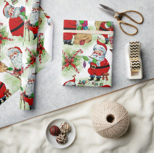 Papier Cadeau L'Atelier Vintage du Père Noël