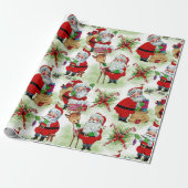Papier Cadeau L'Atelier Vintage du Père Noël (Déroulé)