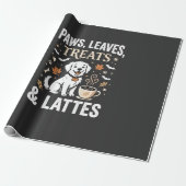 Papier Cadeau Latté Chute de Chien Halloween (Déroulé)
