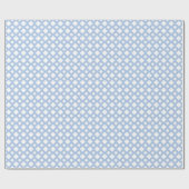 Papier Cadeau Lattice bleu clair sur blanc (Plat)