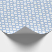 Papier Cadeau Lattice bleu clair sur blanc (Coin)