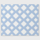 Papier Cadeau Lattice bleu clair sur blanc (Plat)
