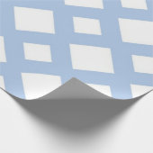 Papier Cadeau Lattice bleu clair sur blanc (Coin)