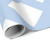 Papier Cadeau Lattice bleu clair sur blanc (Coin rond)