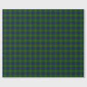 Papier Cadeau Lauder tartan bleu vert plaid (Plat)