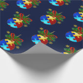 Papier Cadeau L'autisme de Noël (Coin)
