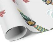 Papier Cadeau L'autruche arctique à la course (Coin rond)