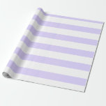 Papier Cadeau Lavande Bleu et Blanc Large Horizontal<br><div class="desc">Papier d'enveloppement à rayures horizontales Pastel Lavender bleu et blanc</div>