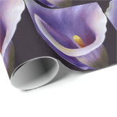 Papier Cadeau Lavande Calla Lily (Coin rond)