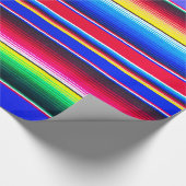 Papier Cadeau Lavande d'impression de rayure de Serape (Coin)