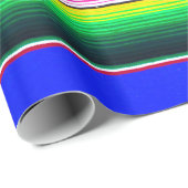 Papier Cadeau Lavande d'impression de rayure de Serape (Coin rond)