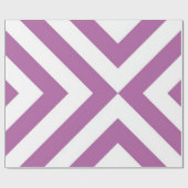 Papier Cadeau Lavande et Chevrons blancs (Plat)