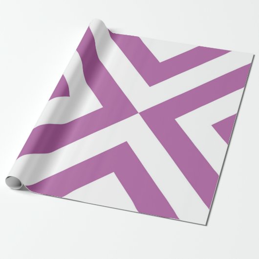 Papier Cadeau Lavande et Chevrons blancs (Déroulé)