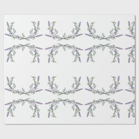 Papier Cadeau Lavande et Eucalyptus (Plat)