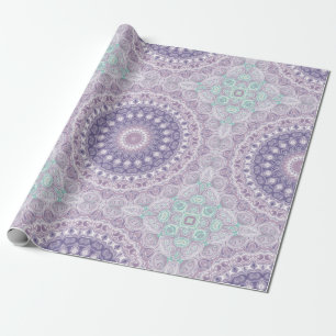Papier Cadeau Lavande et Lilac Mandala Motif