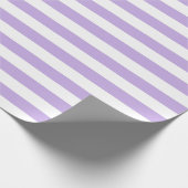 Papier Cadeau Lavande et rayures blanches (Coin)